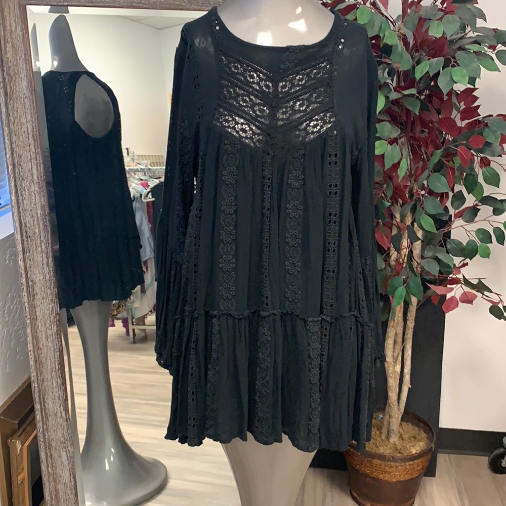 NWT FREE PEOPLE LONG SLEEVE TUNIC BLOUSE TOP